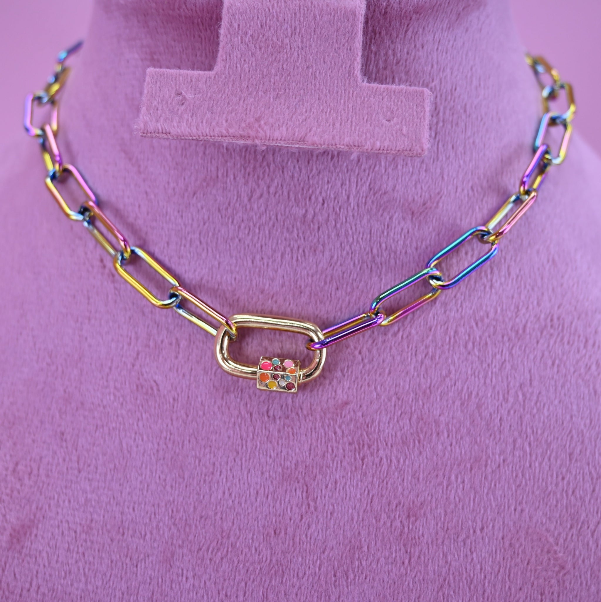 COLORFUL LINK NECKLACE