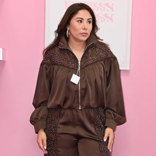 BROWN JACKET SET
