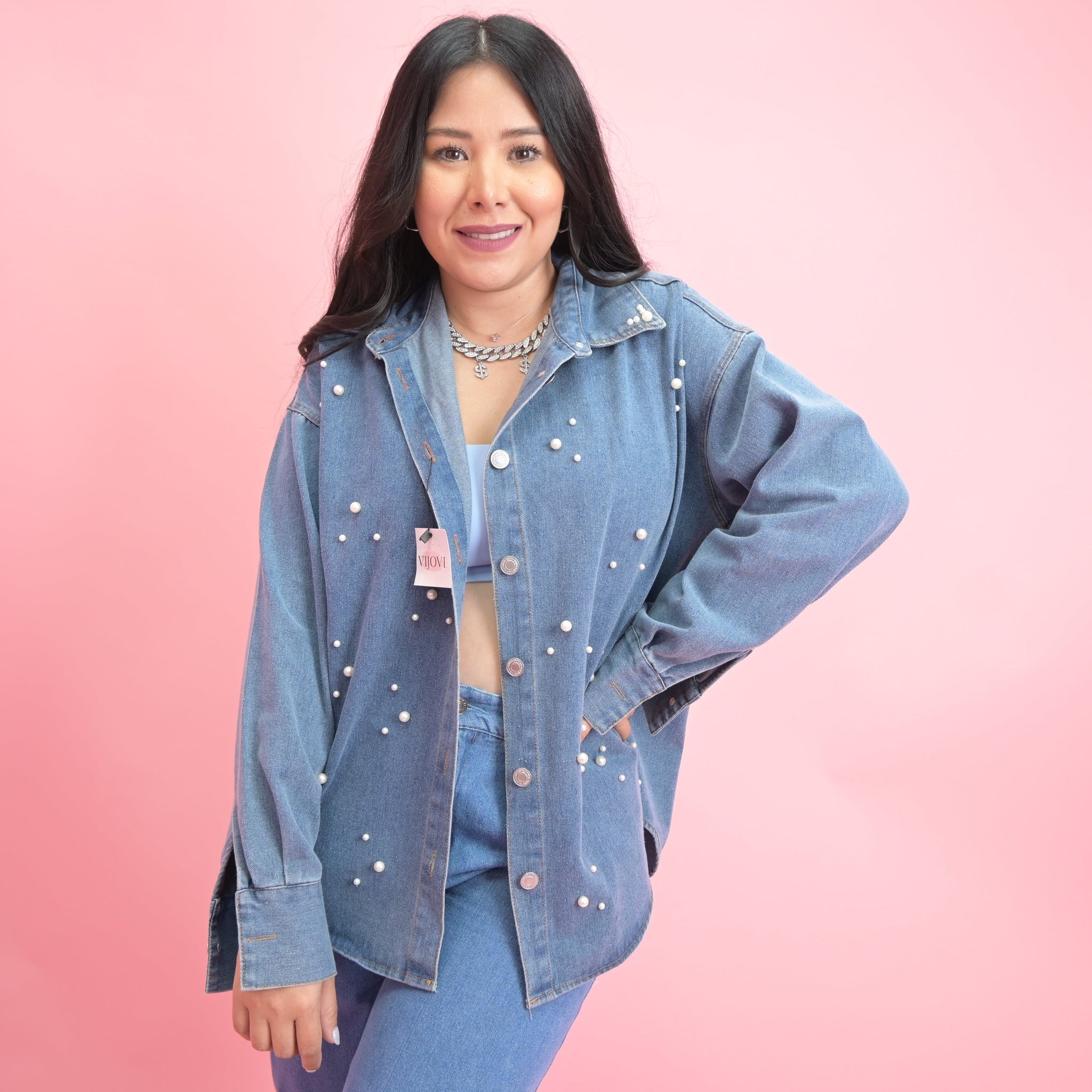 PEARL DENIM SHIRT