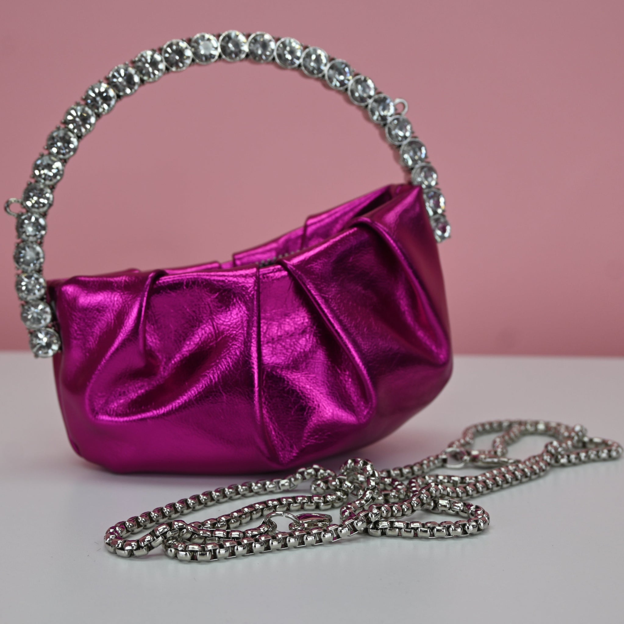 PINK METALIC BAG