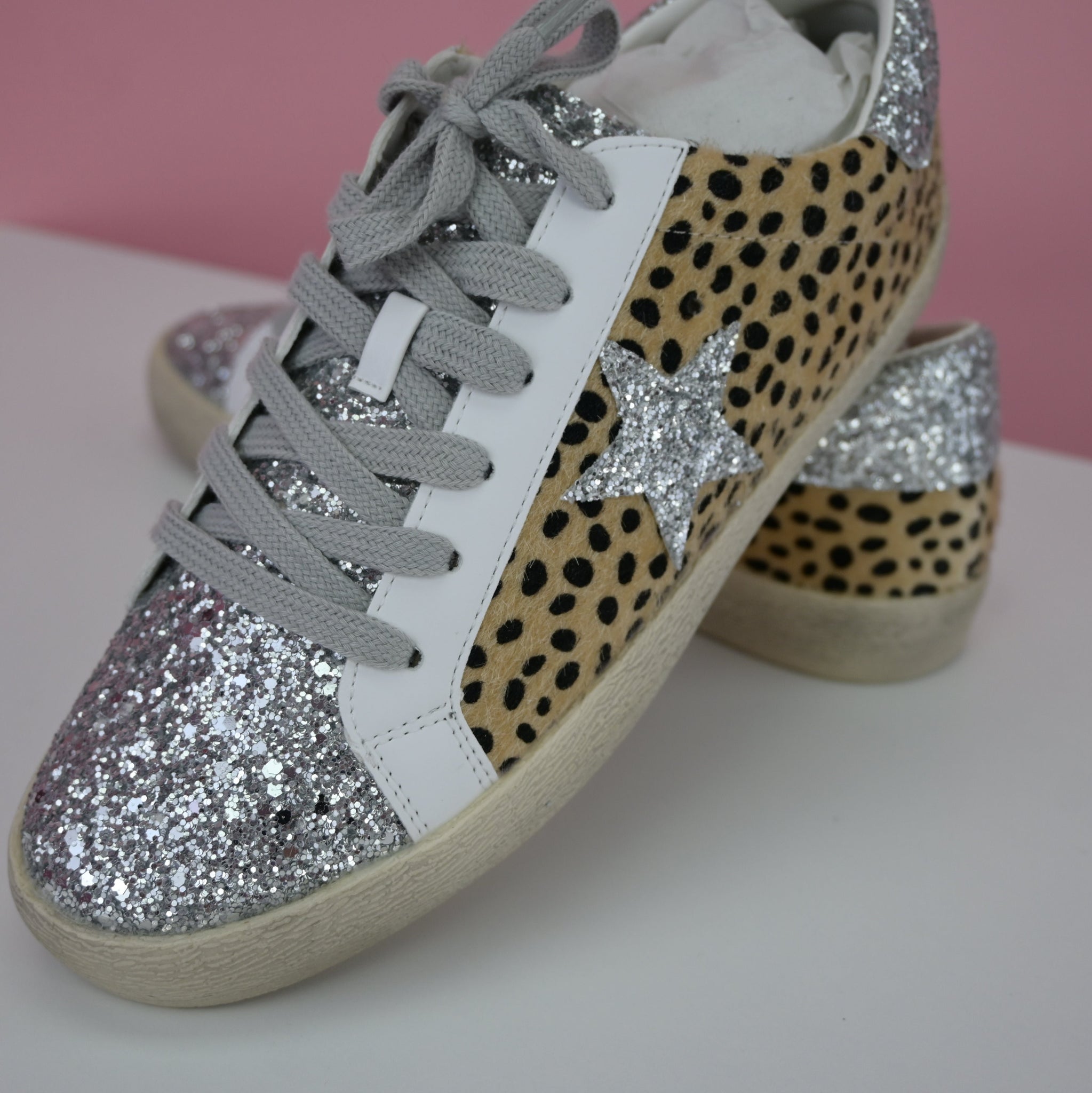 LEOPARD GLITER TENIS