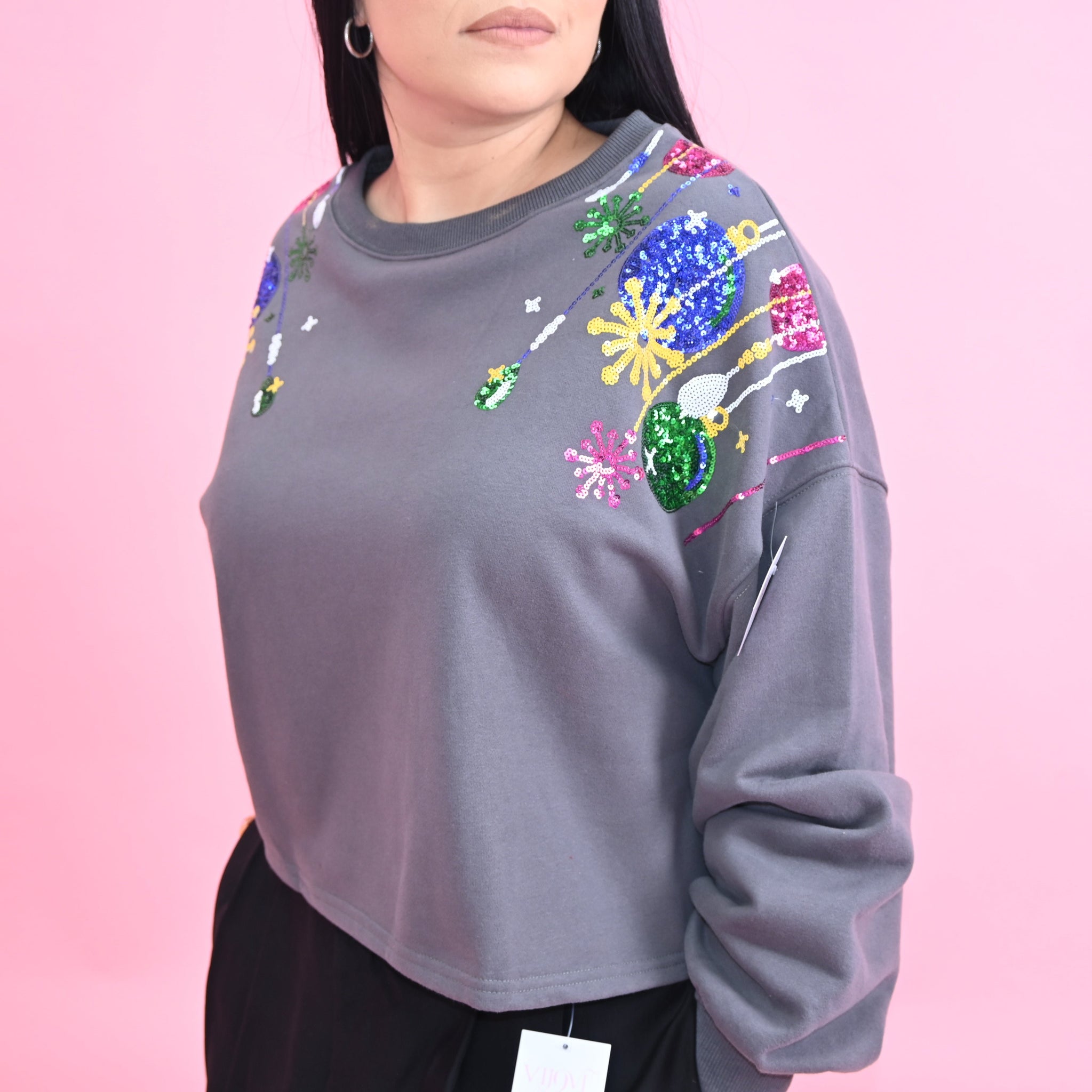 ORNAMENT CROP SWEATER