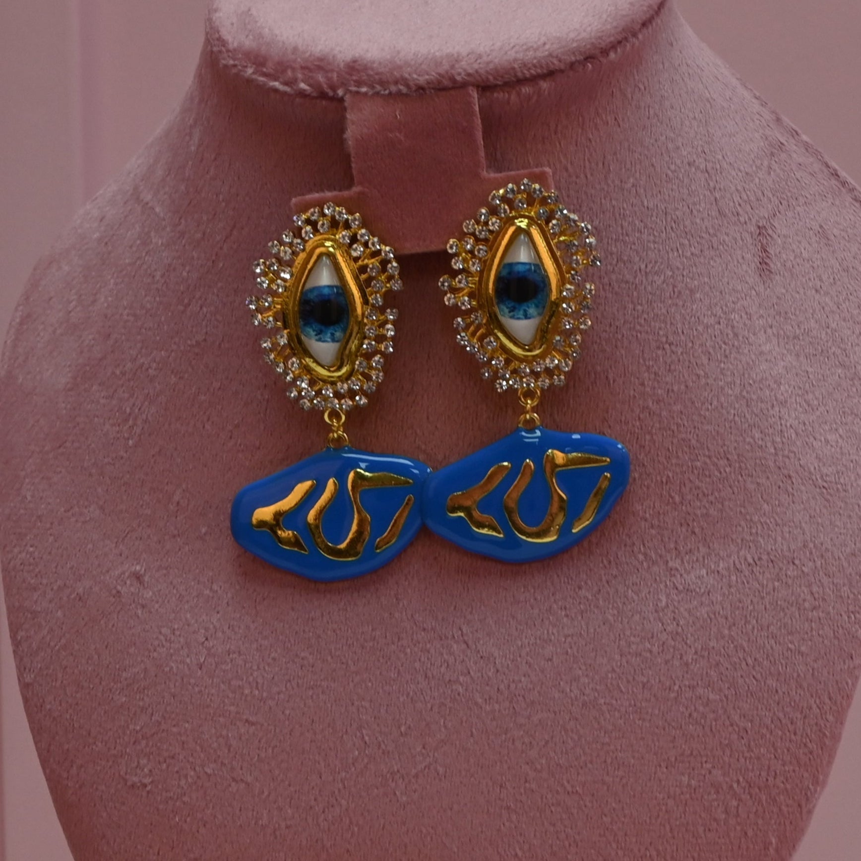 BLUE EYE EARRING