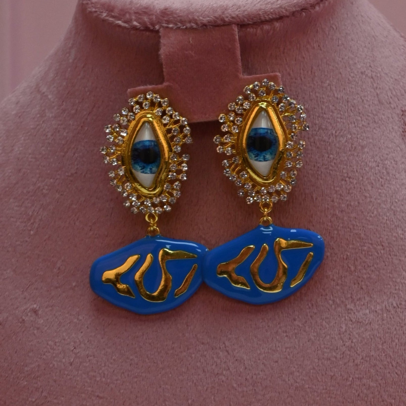 BLUE EYE EARRING