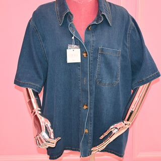 DENIM PLUS BLOUSE