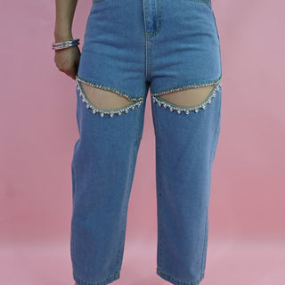 OPEN CRISTAL JEANS
