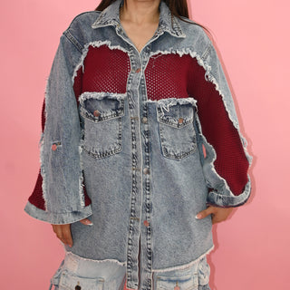 WINE DENIM JACKET