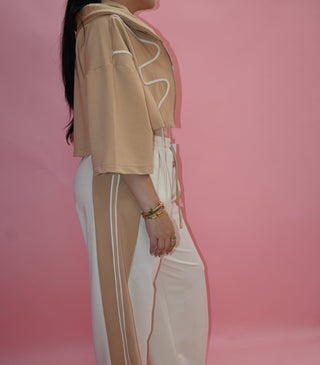 CONTRAST NUDE SET