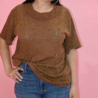 BROWN PERLA SHIRT