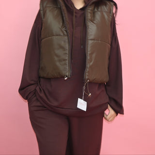 BROWN VEST SET
