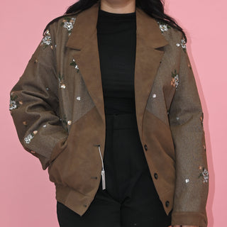 FLOWER BROWN JACKET