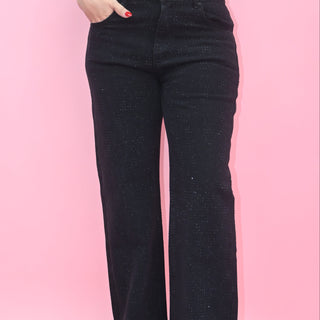 BLACK RHINESTONE JEANS