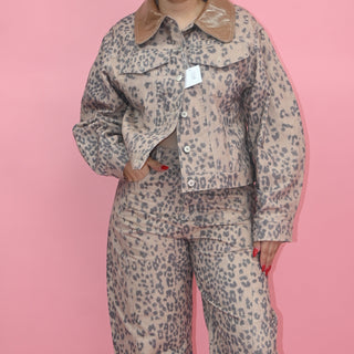 LEOPARD JACKET SET