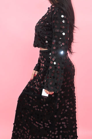 BLACK SKIRT SET