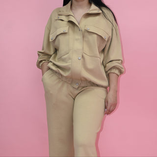 BEIGE JACKET SET
