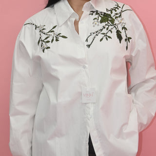 LEAF WHITE BLOUSE