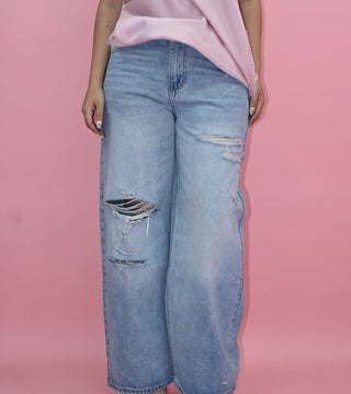 RIPPED DENIM PANTS