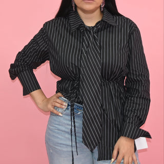 STRIPE BLACK SHIRT