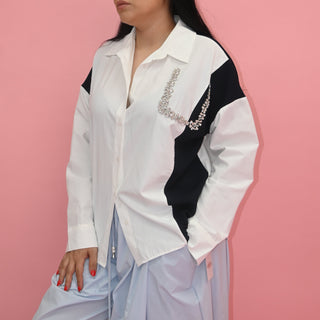 CRYSTAL SILVER BLOUSE