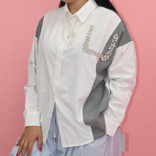 CRYSTAL SILVER BLOUSE
