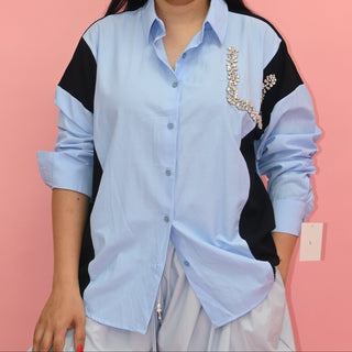 CRYSTAL SILVER BLOUSE