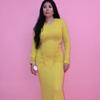 GREEN LONG DRESS