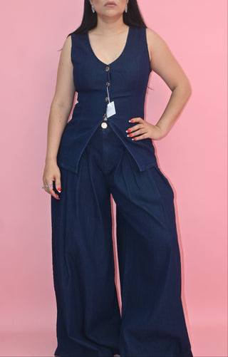 VEST DENIM SET