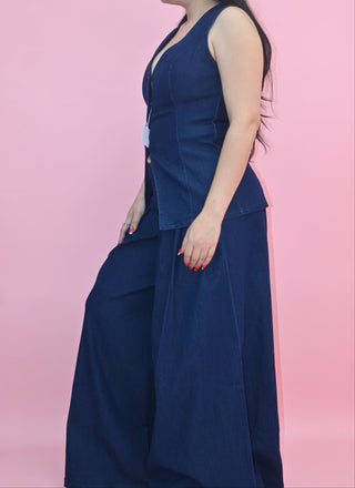 VEST DENIM SET