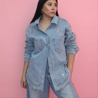 FLOWER CRISTAL DENIM