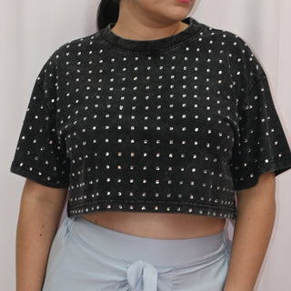 GREY CROP TOP