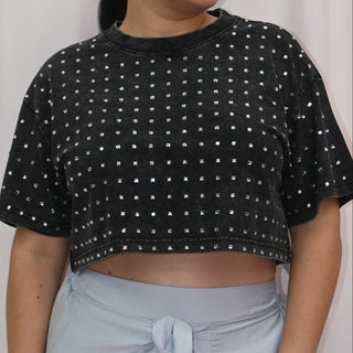 GREY CROP TOP