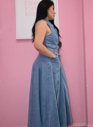 DENIM LONG DRESS