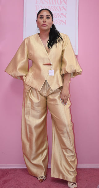 GOLD PANT SET