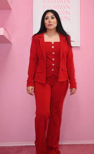 3 PIECE RED SET