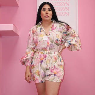 FLORAL SHORT SET