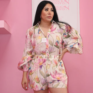 FLORAL SHORT SET