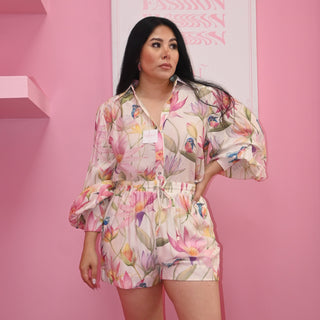 FLORAL SHORT SET