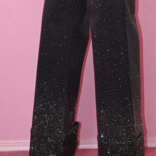 BLACK CRYSTAL JEANS