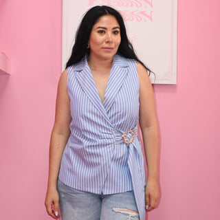 BLUE STRIPE TOP