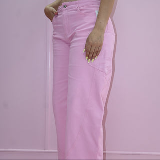 COLOR BARREL JEANS