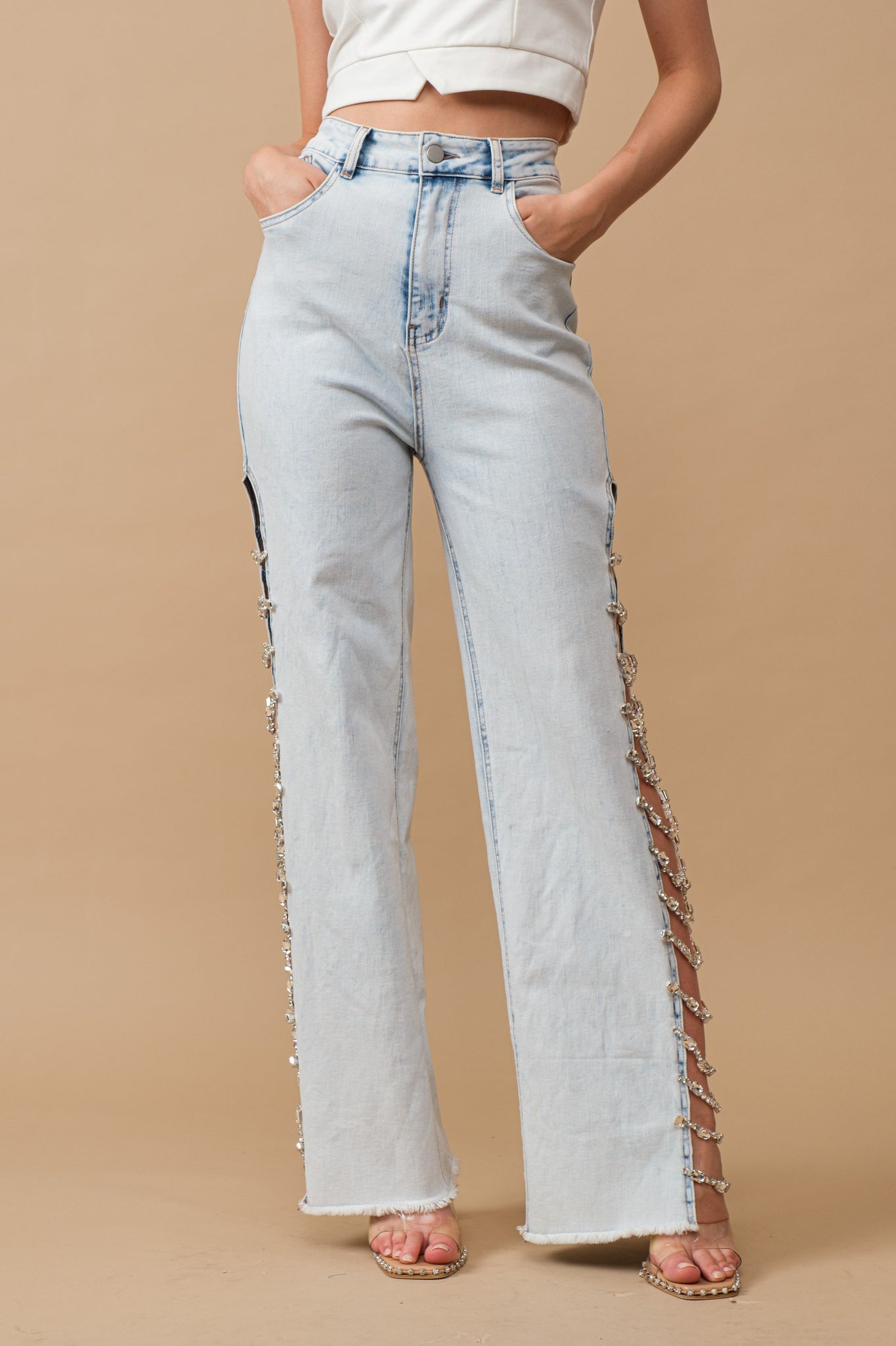 JEANS GRANDES CON CRISTAL