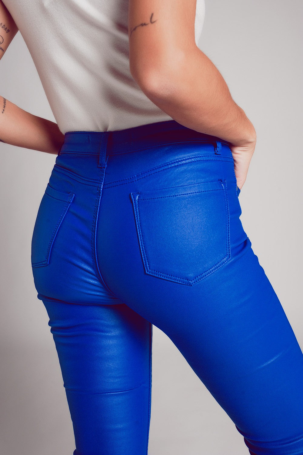 PANTALÓN AZUL METALICO