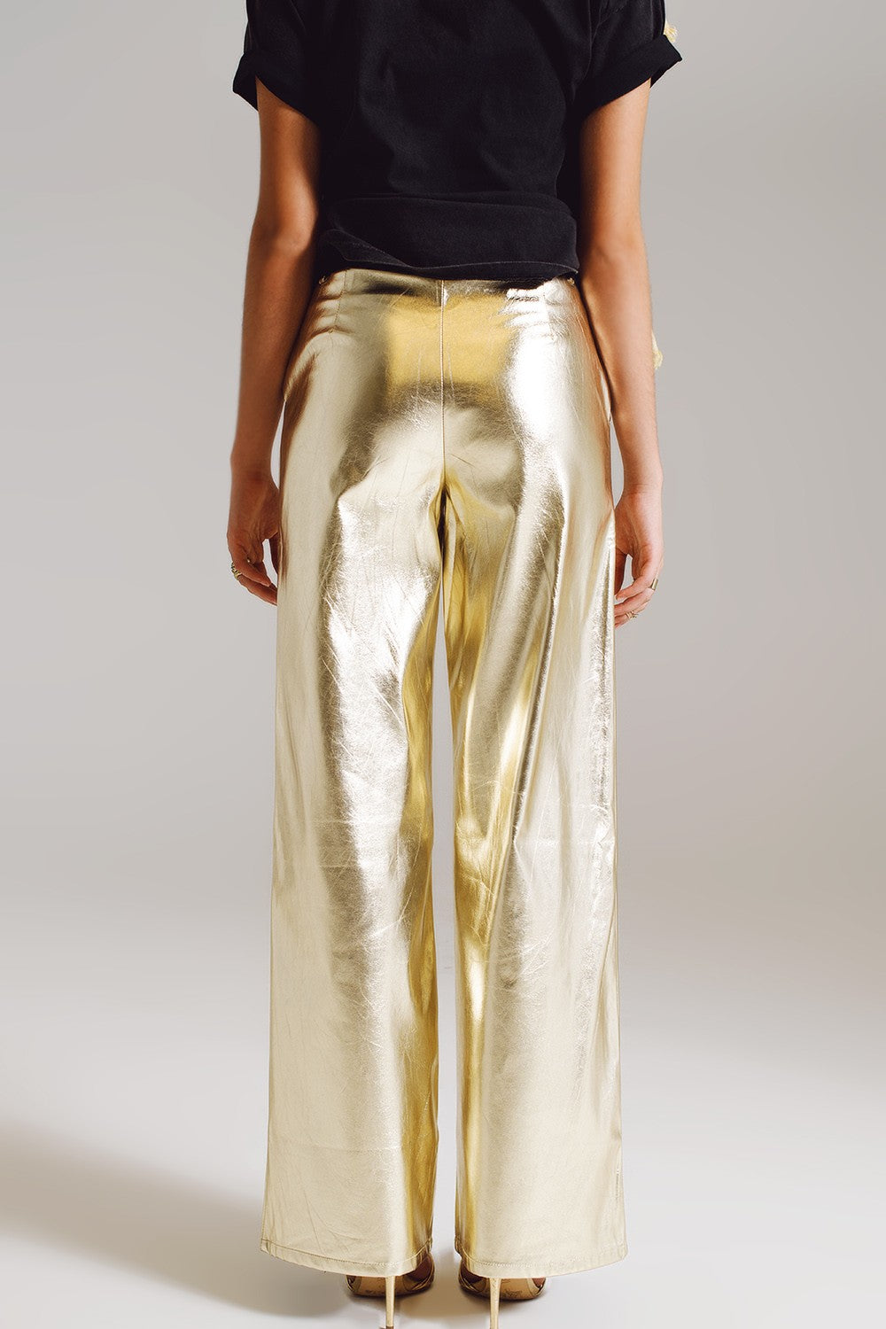 GOLD METALLIC PANT