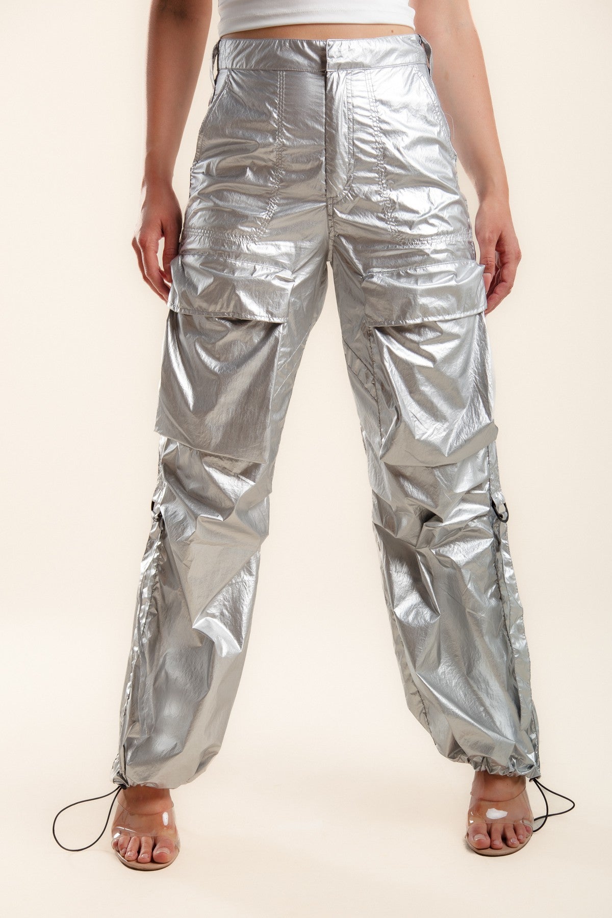 METALIC CARGO PANT