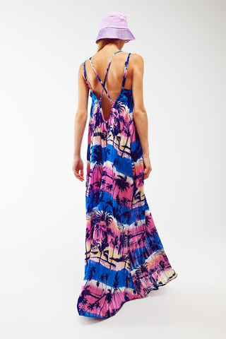 VESTIDO LARGO TROPICAL