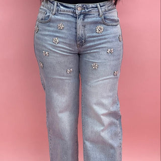 FLOWER CRYSTAL JEANS