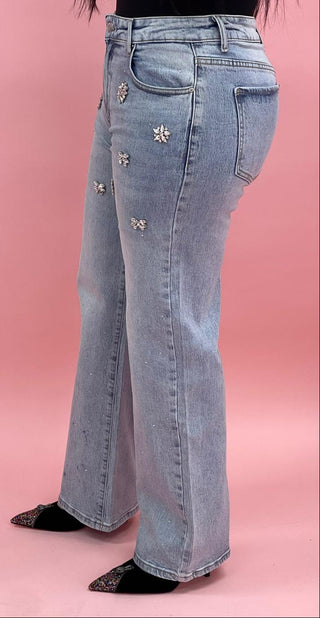 FLOWER CRYSTAL JEANS