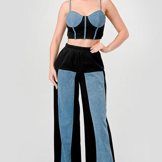 BUSTIER DENIM SET