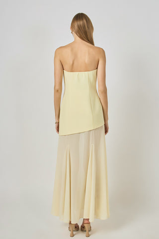 STRAPLE YELLOW DRESS