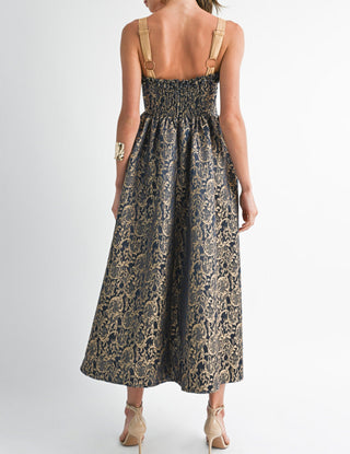 GOLD MIDI DRESS